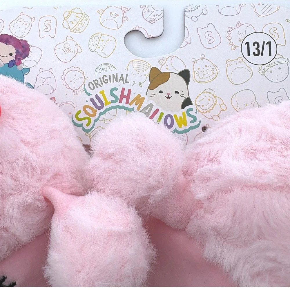 Squishmallows Chloe the Poodle Pink Plush Slippers‎ Kids Size 13/1 New